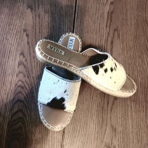 Myra Cowhide Slide Sandals